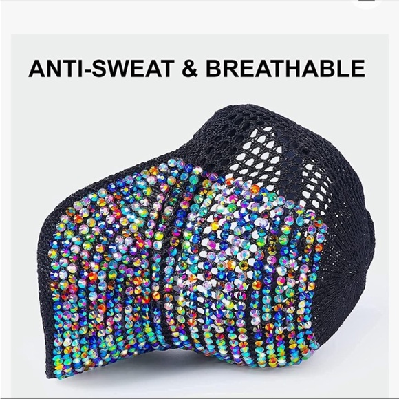 🆕 💠Bling💠 Baseball Hats for Women with Studded Rhinestone - Picture 5 of 8